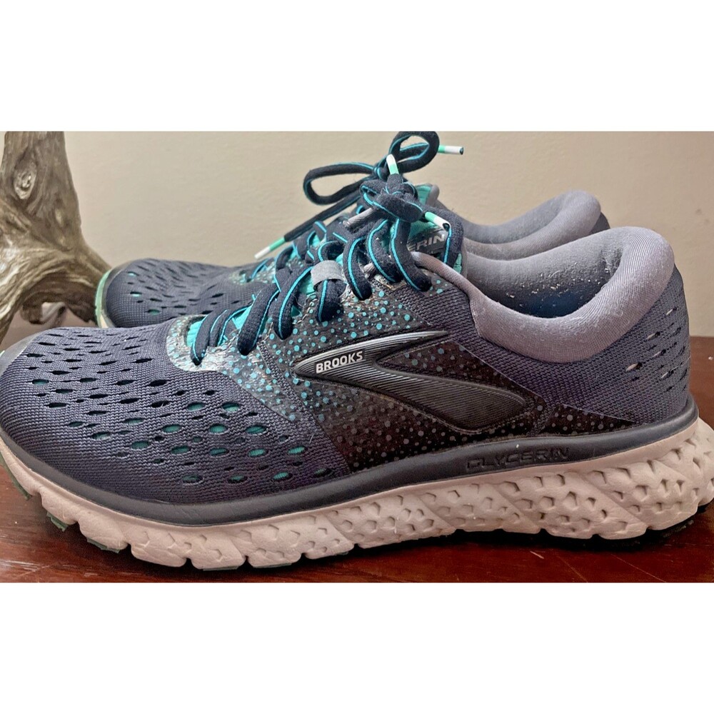 Brooks Women's Glycerin 16 Running Shoes Ebony Green Black US 6.5 M 1202781B081